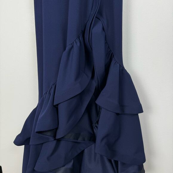 Betsy & Adam Navy Ruffle Maxi Dress - Picture 10 of 15